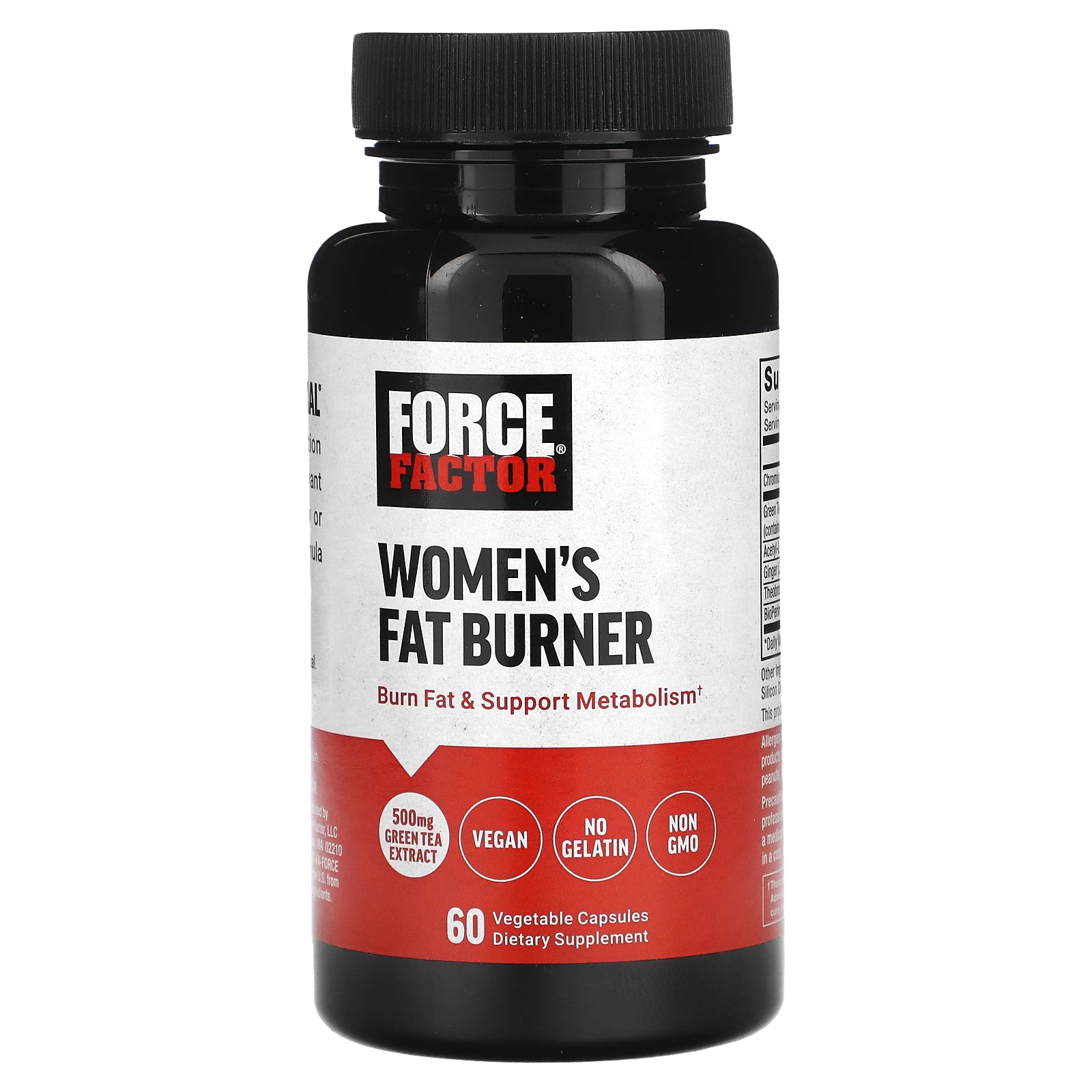 Force Factor, Women's Fat Burner, 60 Vegetable Capsules