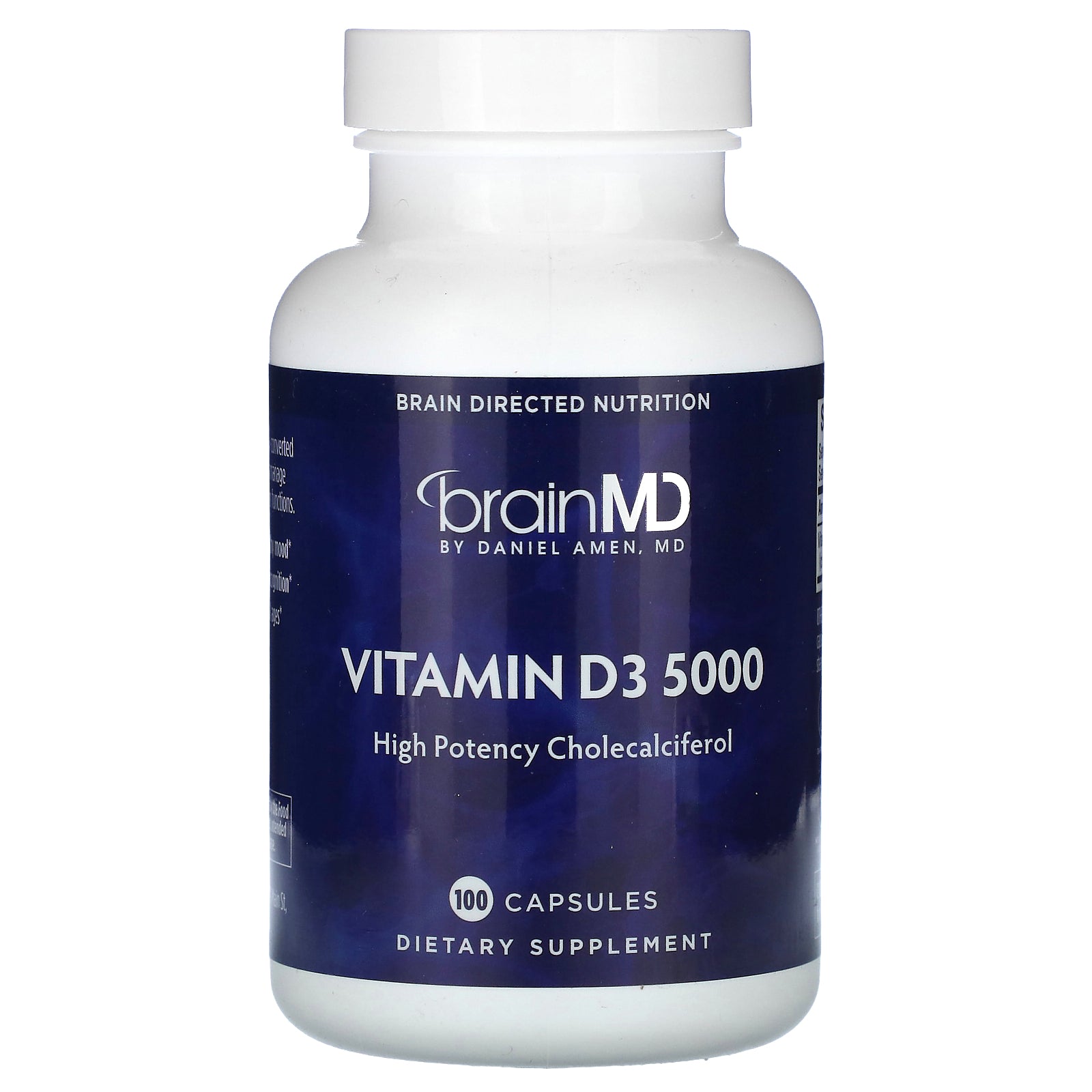 BrainMD, Vitamin D3 5000, 125 mcg (5,000 IU), 100 Capsules