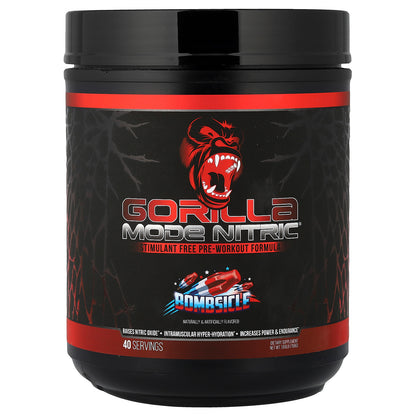 Gorilla Mind, Mode Nitric®, Stimulant Free Pre-Workout Formula, Bombsicle, 1.69 lb (768 g)