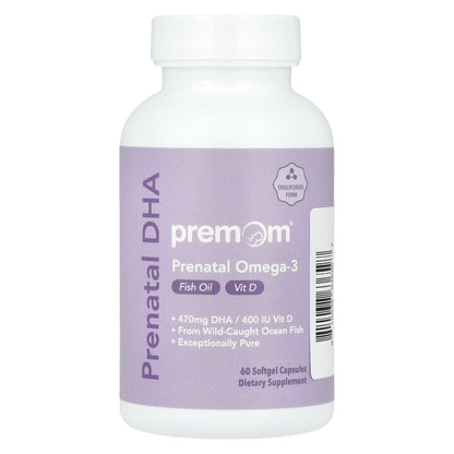 Premom, Prenatal DHA, 60 Softgel Capsules