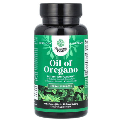 Nature's Craft, Oil of Oregano, 90 Softgels (150 mg per Softgel)