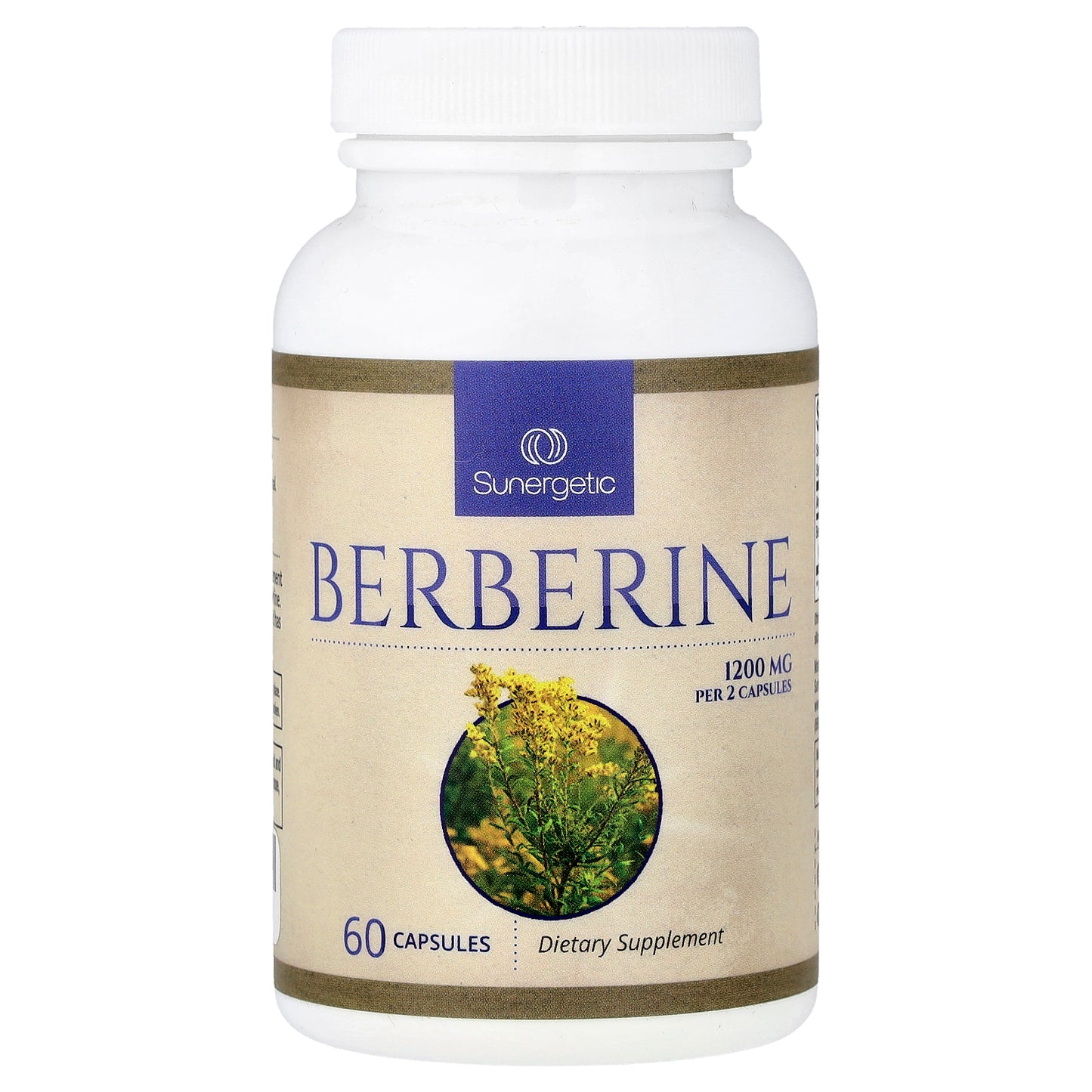 Sunergetic, Berberine, 60 Capsules (600 mg per Capsule)