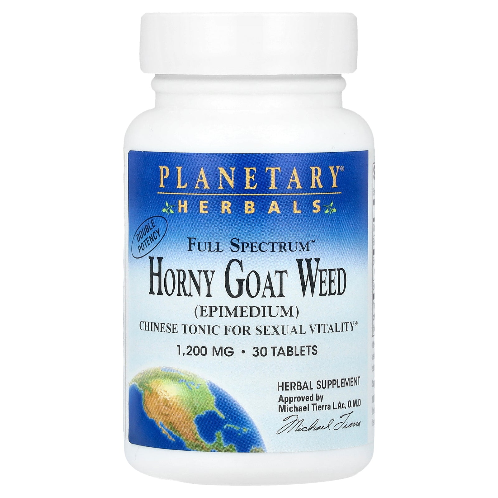 Planetary Herbals, Full Spectrum™ Horny Goat Weed, 1,200 mg, 30 Tablets