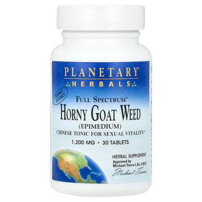 Planetary Herbals, Full Spectrum™ Horny Goat Weed, 1,200 mg, 30 Tablets