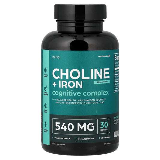 Thinbi, Choline + Iron, 60 Capsules