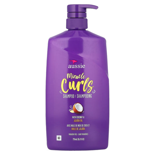 Aussie, Miracle Curls, Shampoo With Coconut & Jojoba Oil, 26.2 fl oz (778 ml)