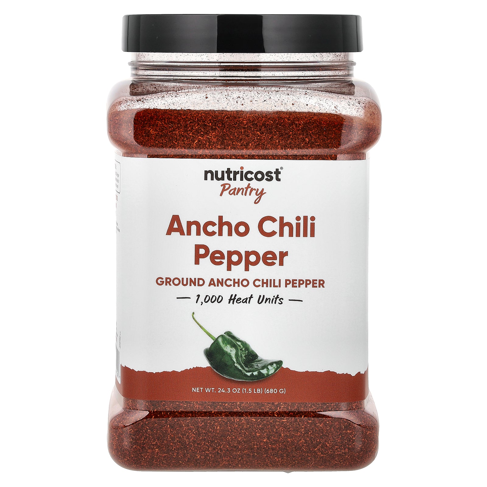 Nutricost, Pantry, Ancho Chili Pepper, 24.3 oz (680 g)