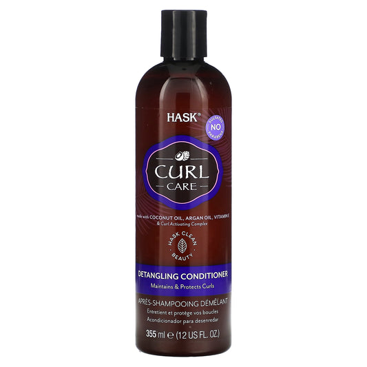 Hask Beauty, Curl Care, Detangling Conditioner, For All Curls Patterns, 12 fl oz (355 ml)