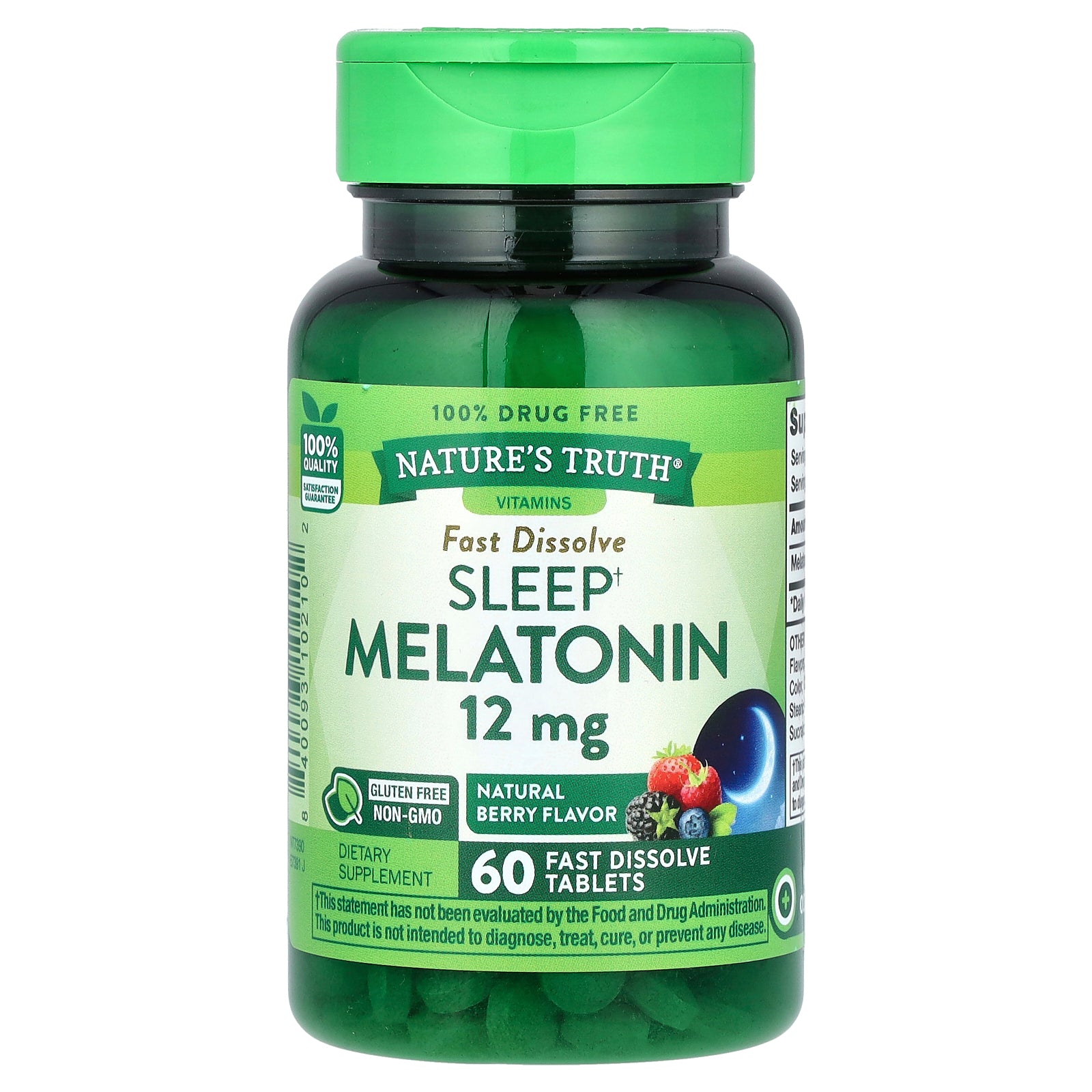 Nature's Truth, Sleep Melatonin, Natural Berry  , 12 mg, 60 Fast Dissolve Tablets