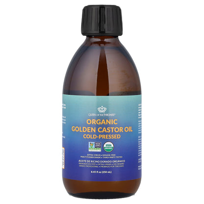 Queen of the Thrones, Organic Golden Castor Oil, Cold-Pressed, 8.45 fl oz (250 ml)