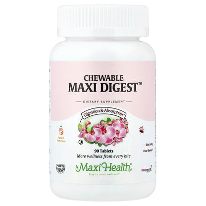 Maxi Health, Chewable Maxi Digest™, Natural Fruit, 90 Tablets
