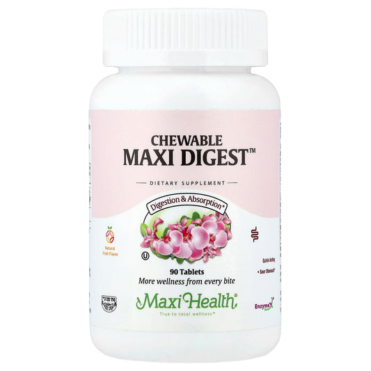Maxi Health, Chewable Maxi Digest™, Natural Fruit, 90 Tablets