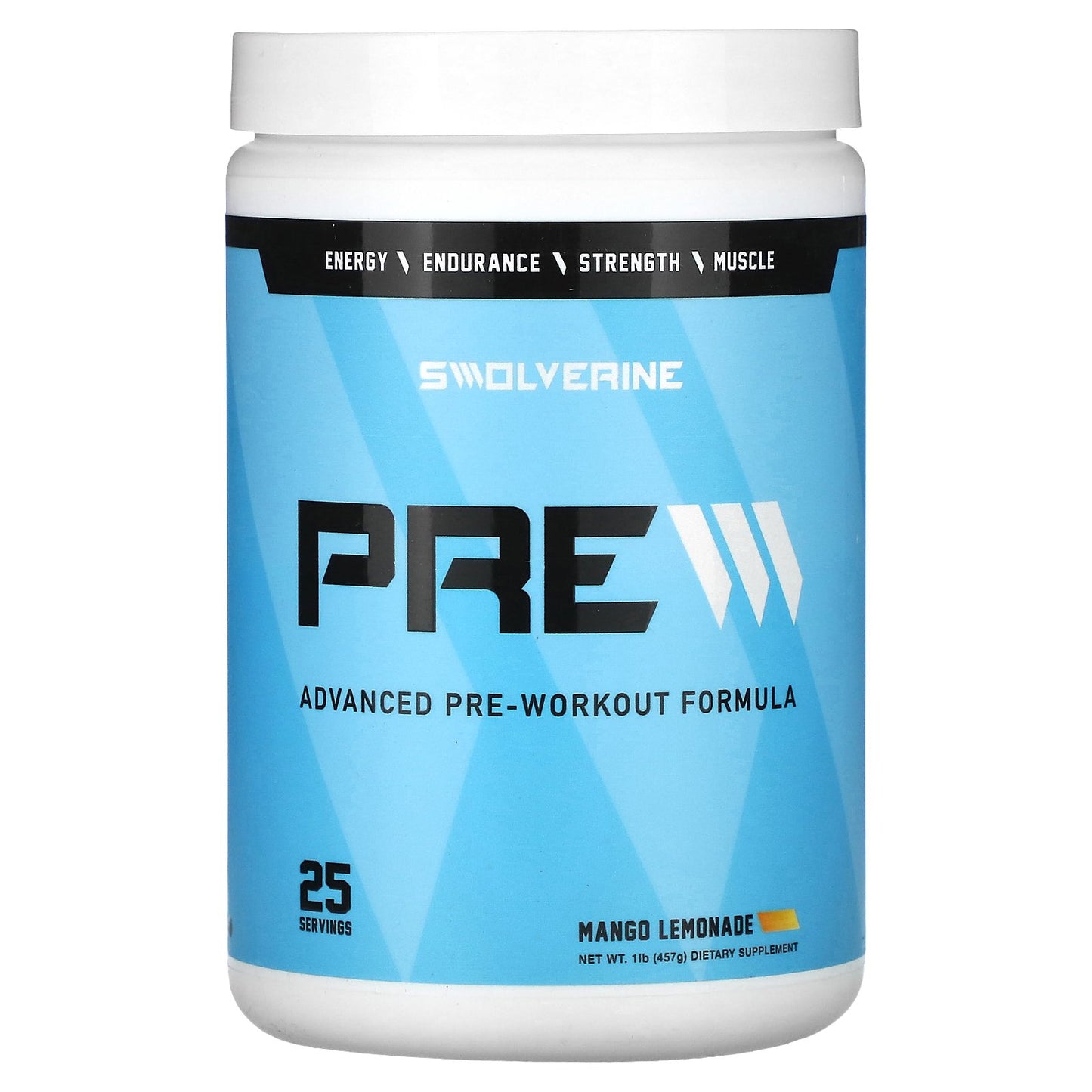 Swolverine, Pre, Advance Pre-Workout Formula, Mango Lemonade, 1 lb (457 g)