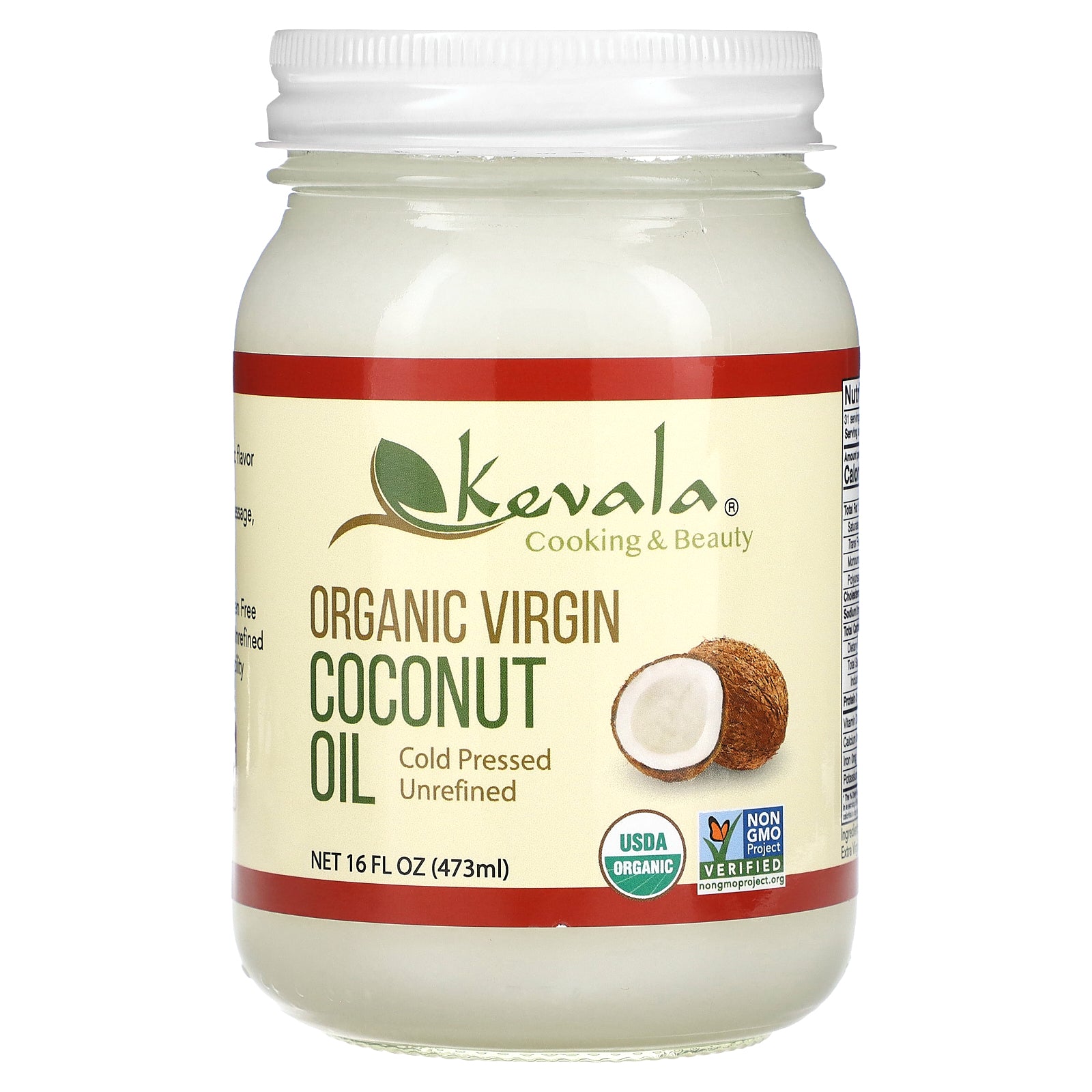 Kevala, Organic Virgin Coconut Oil, 16 fl oz (473 ml)