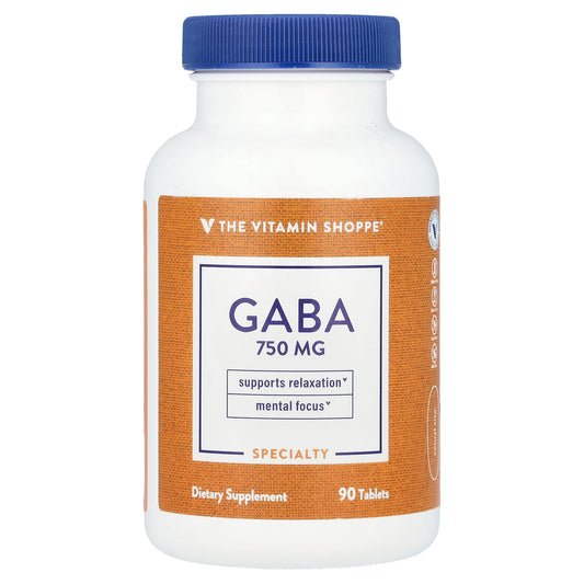 The Vitamin Shoppe, GABA, 750 mg, 90 Tablets