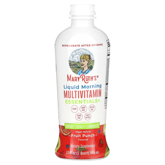 MaryRuth's, Liquid Morning Multivitamin Essentials+, Fruit Punch, 32 fl oz (946 ml)