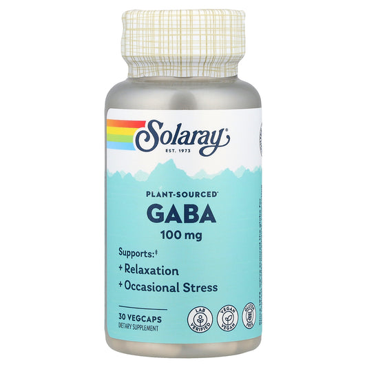 Solaray, Plant-Sourced GABA, 100 mg, 30 VegCaps