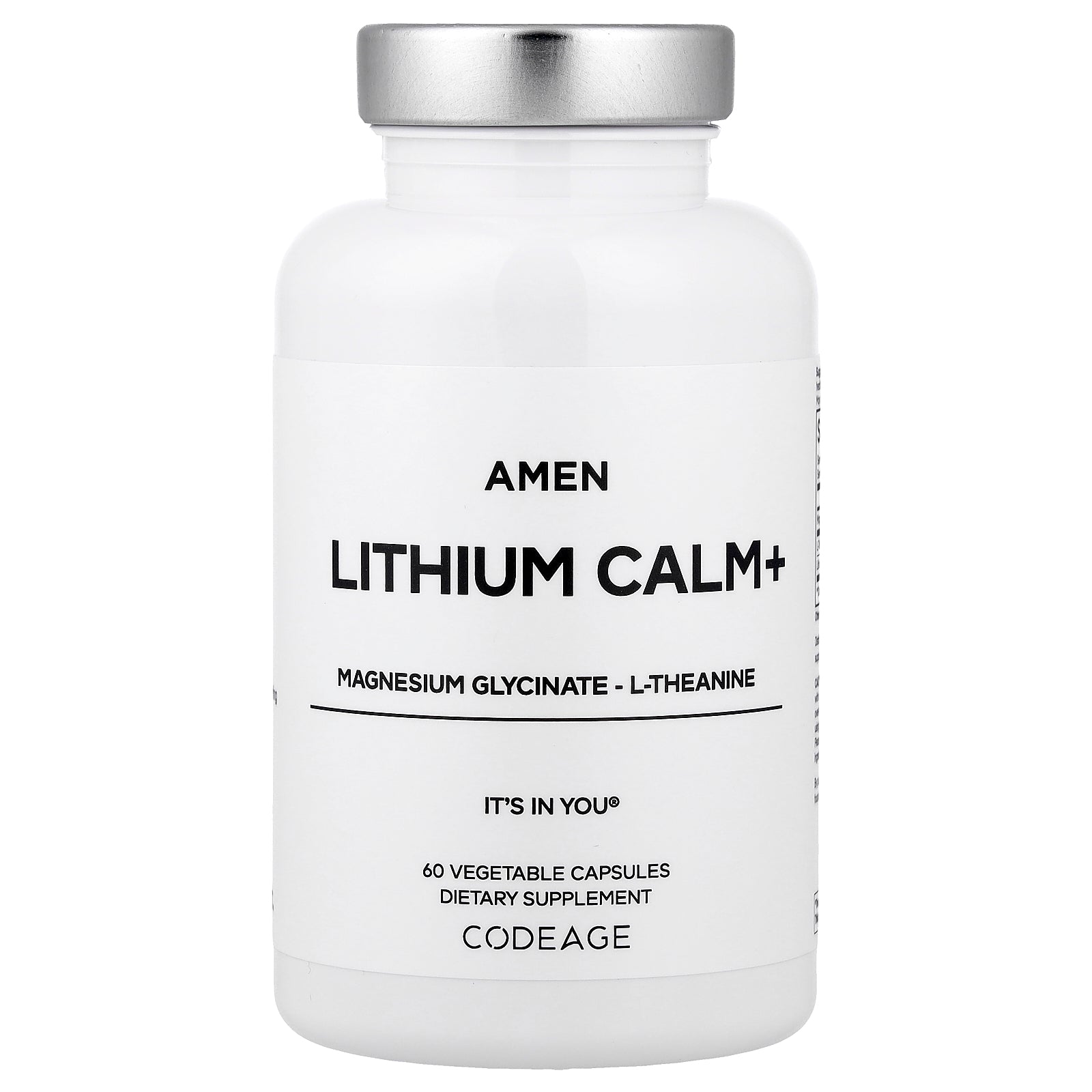 Codeage, Amen Lithium Calm+, 60 Vegetable Capsules