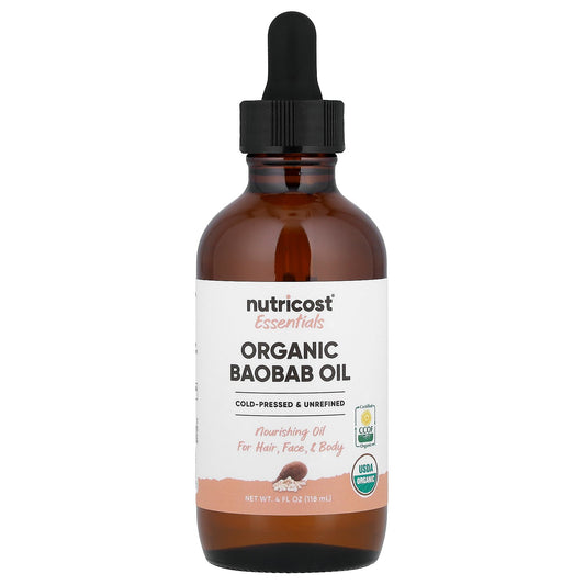 Nutricost, Essentials, Organic Baobab Oil, 4 fl oz (118 ml)