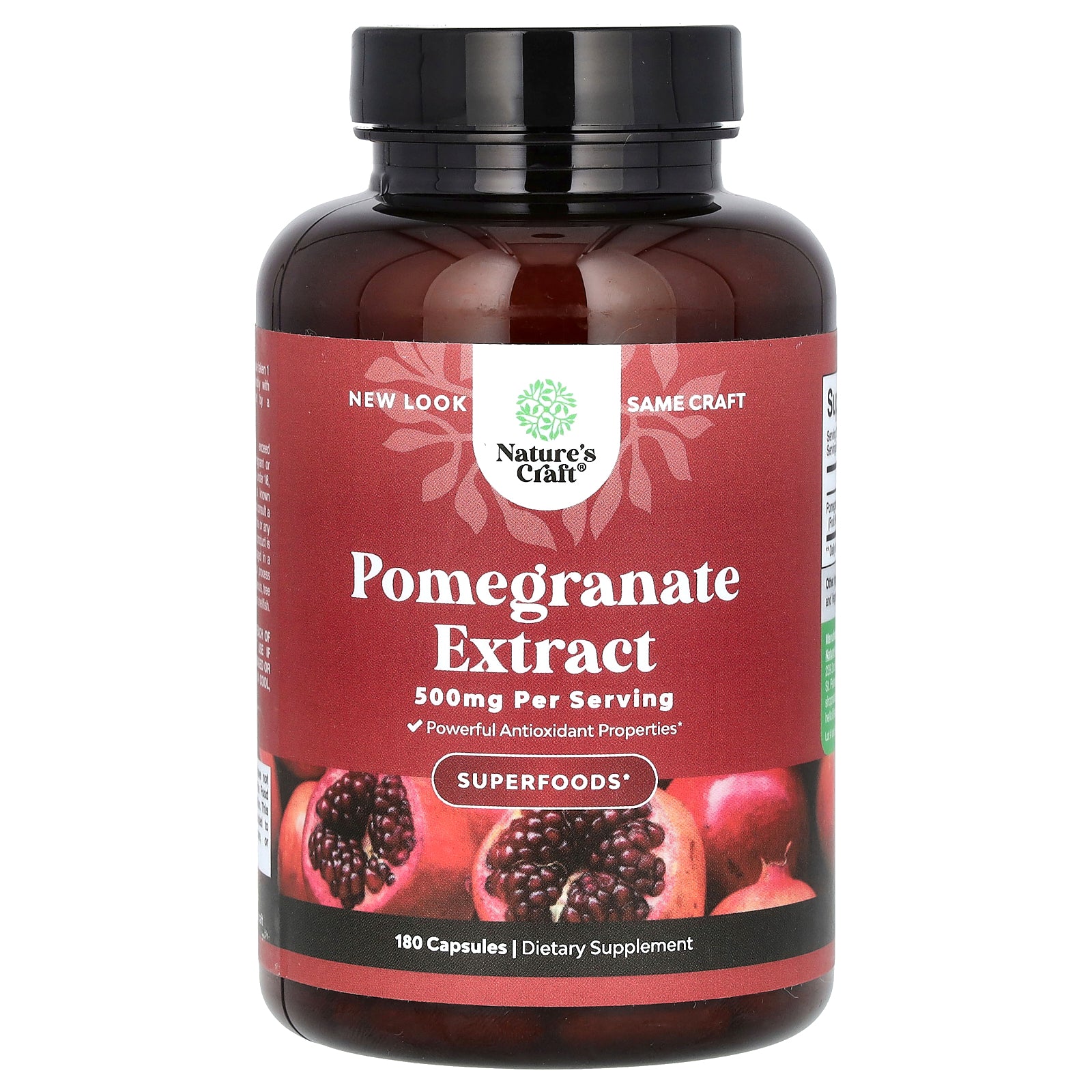 Nature's Craft, Pomegranate Extract , 500 mg , 180 Capsules