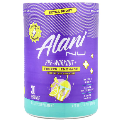 Alani Nu, Pre-Workout+, Frozen Lemonade, 13.7 oz (388 g)