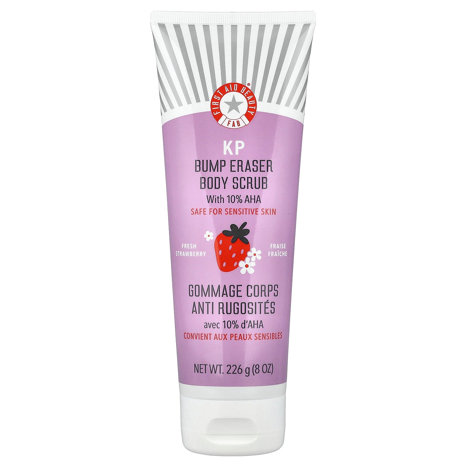 First Aid Beauty, Bump Eraser Body Scrub, With 10% AHA, Fresh Strawberry, 8 oz (226 g)