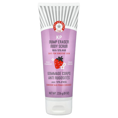 First Aid Beauty, Bump Eraser Body Scrub, With 10% AHA, Fresh Strawberry, 8 oz (226 g)