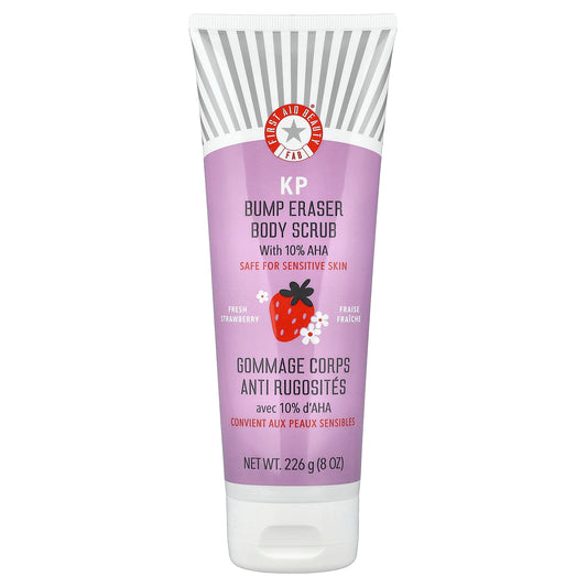 First Aid Beauty, Bump Eraser Body Scrub, With 10% AHA, Fresh Strawberry, 8 oz (226 g)
