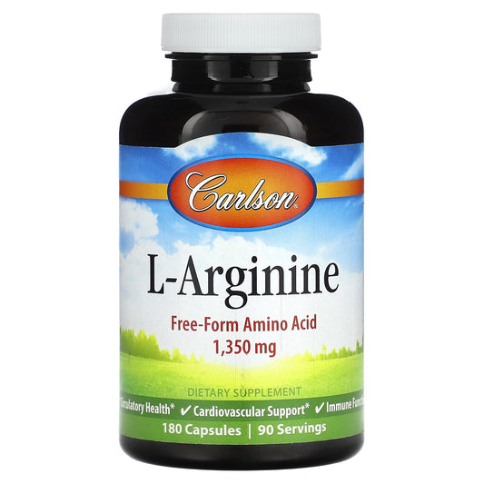 Carlson, L-Arginine, 1,350 mg, 180 Capsules (675 mg per Capsule)