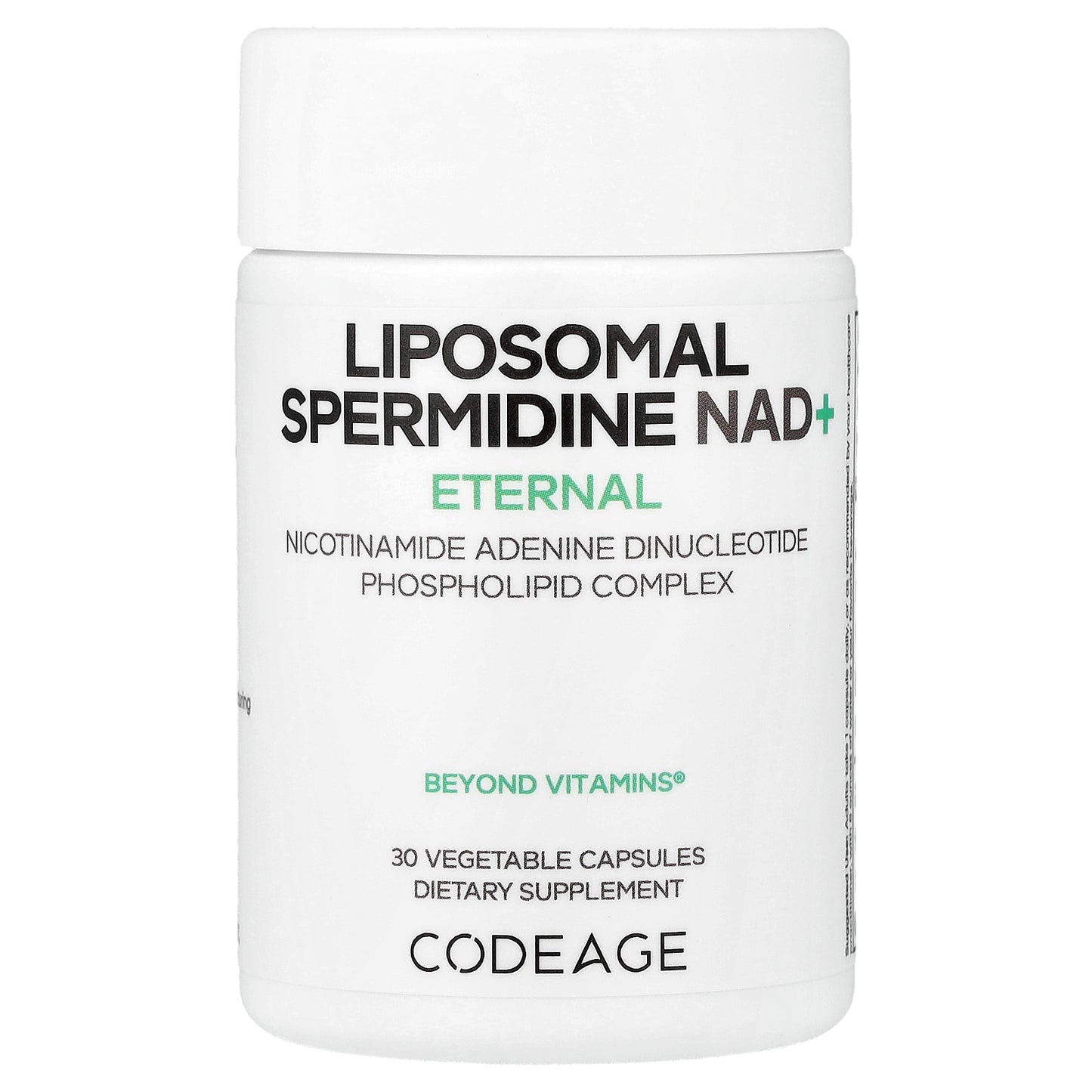 Codeage, Liposomal Spermidine NAD+, 30 Vegetable Capsules
