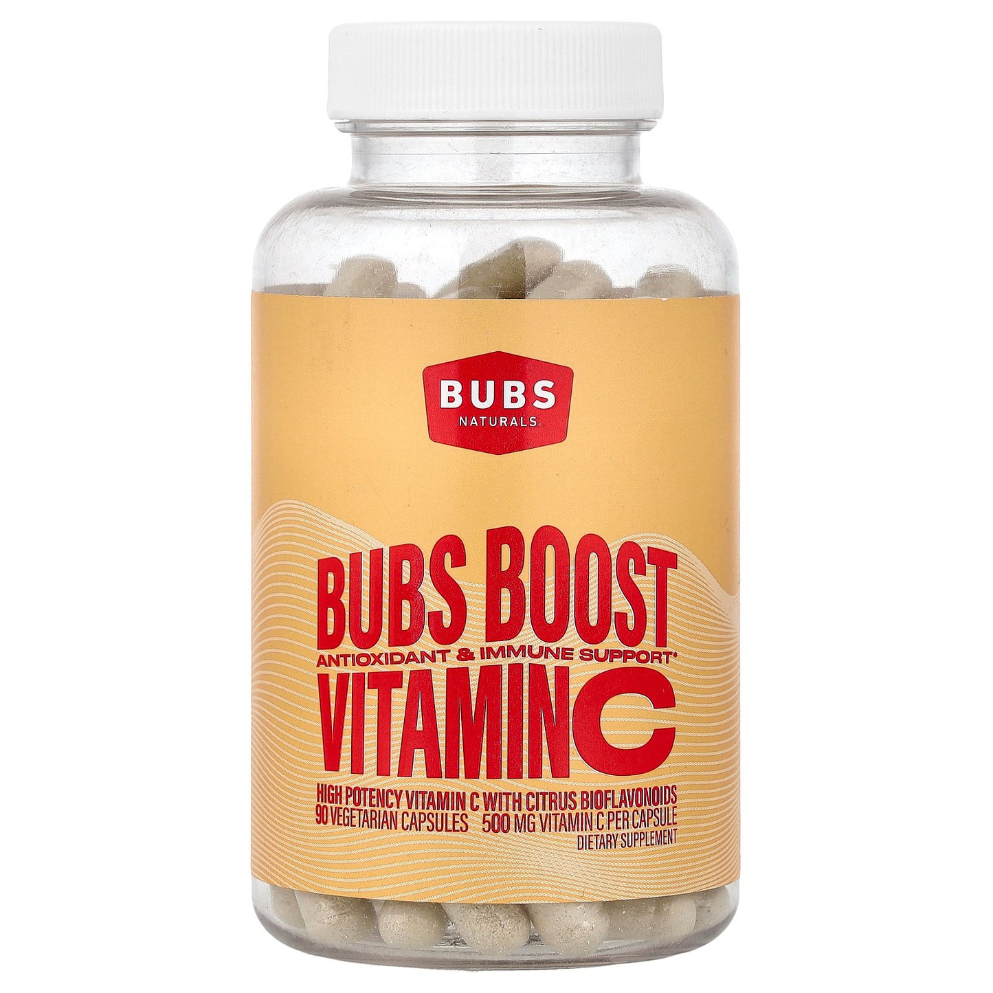 BUBS Naturals, Bubs Boost, Vitamin C, 90 Vegetarian Capsules