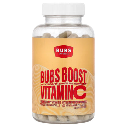 BUBS Naturals, Bubs Boost, Vitamin C, 90 Vegetarian Capsules