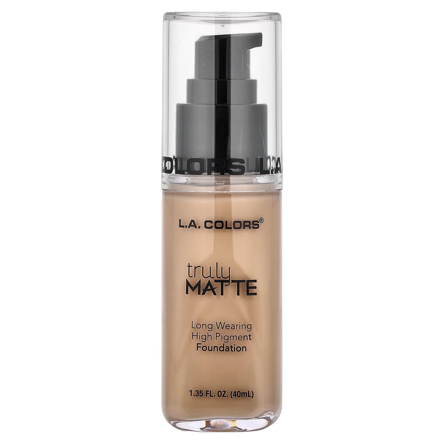 L.A. Colors, Truly Matte Foundation, CLM355 Medium Beige, 1.35 fl oz (40 ml)