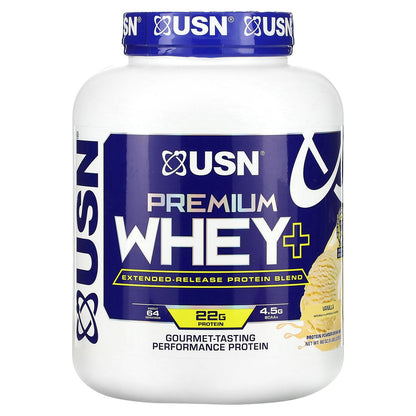 USN, Premium Whey+, Vanilla, 5 lbs (2,267 g)