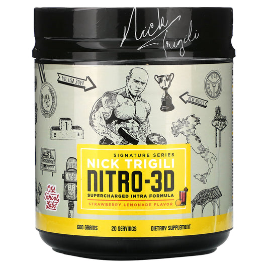 Old School Labs, Nick Trigili, Nitro-3D, Strawberry Lemonade, 21.16 oz (600 g)