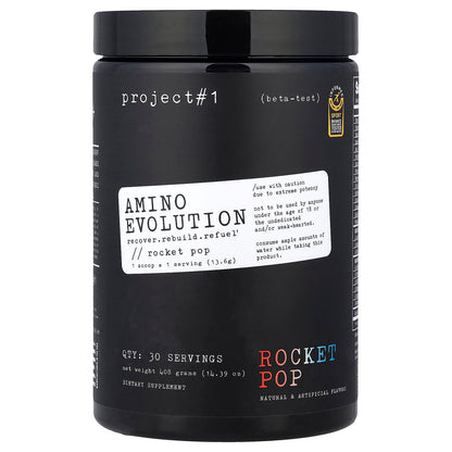 Project 1 Nutrition, Amino Evolution, Rocket Pop, 14.39 oz (408 g)