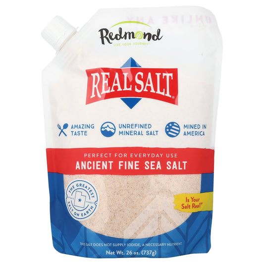 Redmond Trading Company, Real Salt®, Ancient Fine Sea Salt, 26 oz (737 g)