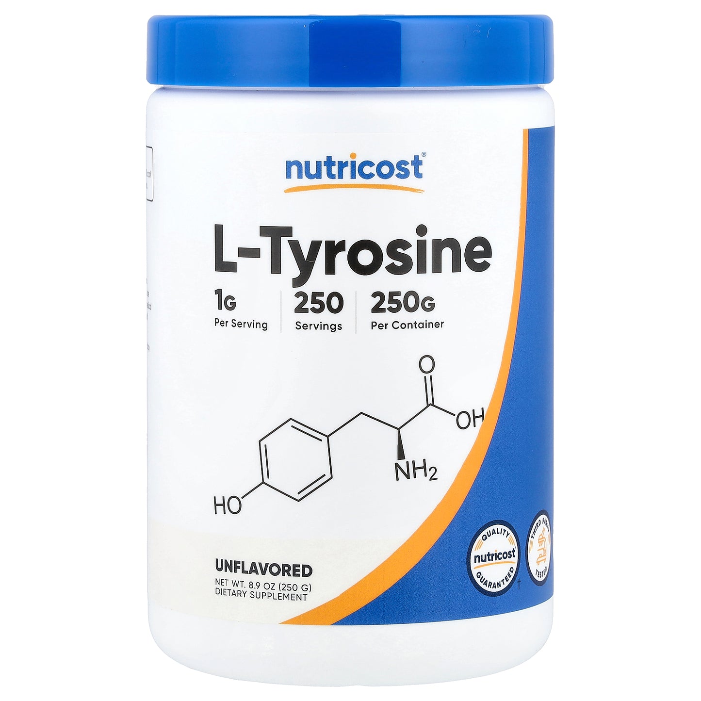 Nutricost, L-Tyrosine, Unflavored, 8.9 oz (250 g)