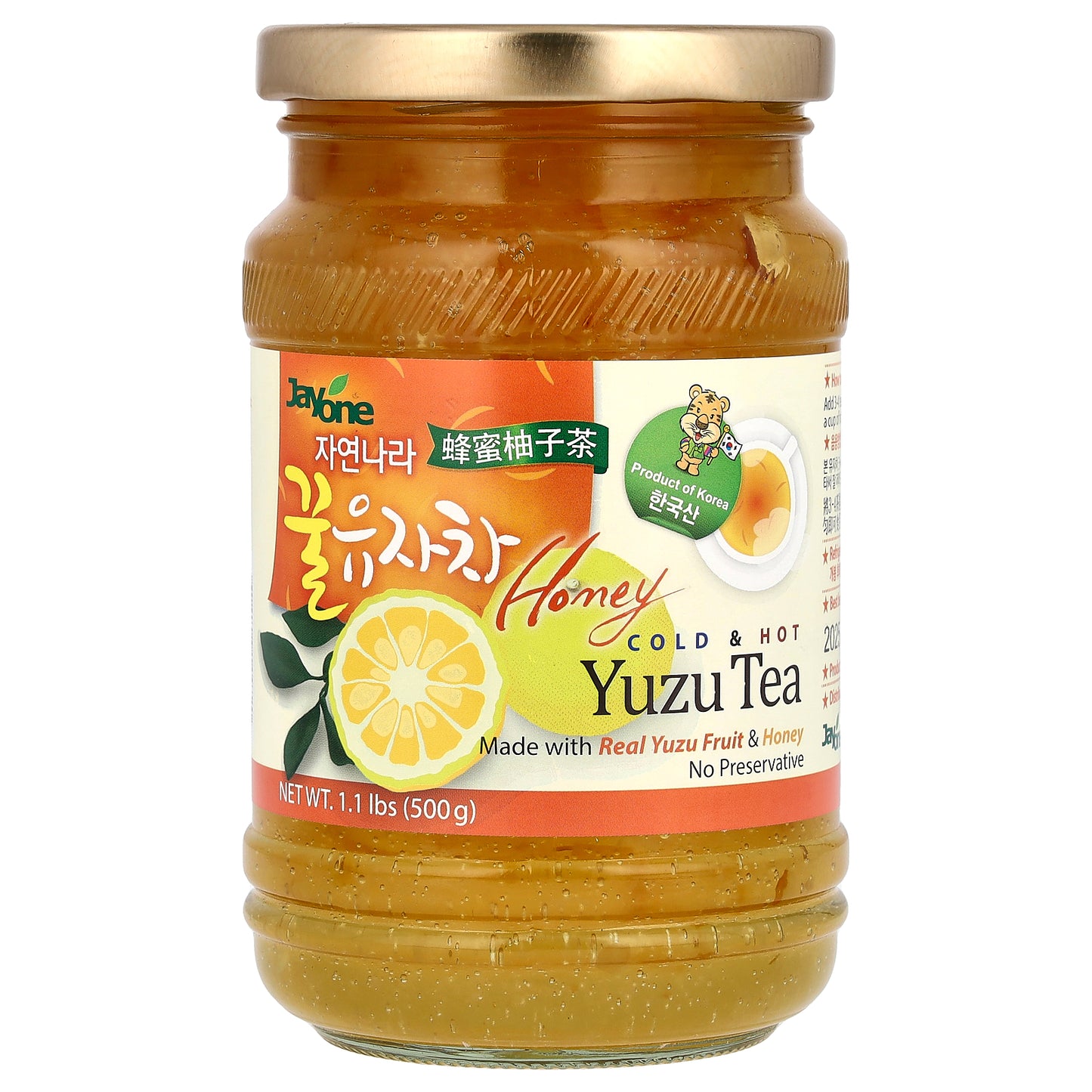 Jayone, Honey Cold & Hot Yuzu Tea , 1.1 lbs (500 g)