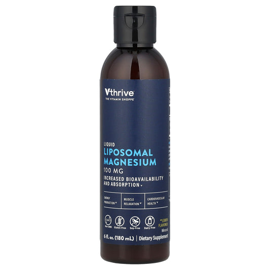 Vthrive, Liquid Liposomal Magnesium, Lemon, 100 mg , 6 fl oz (180 ml)