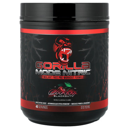 Gorilla Mind, Mode Nitric®, Stimulant Free Pre-Workout Formula, Cherry Blackout, 1.71 lb (776 g)
