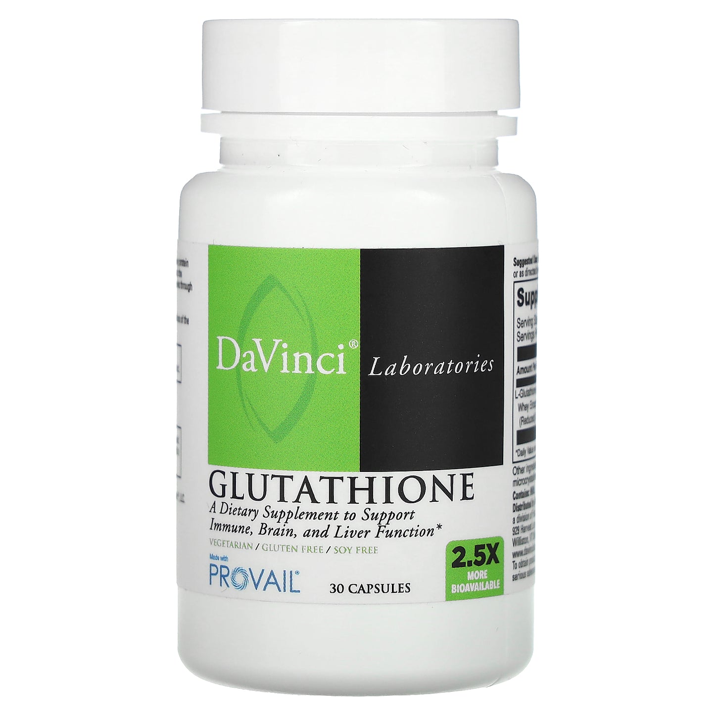 DaVinci Laboratories, Glutathione, 200 mg, 30 Capsules