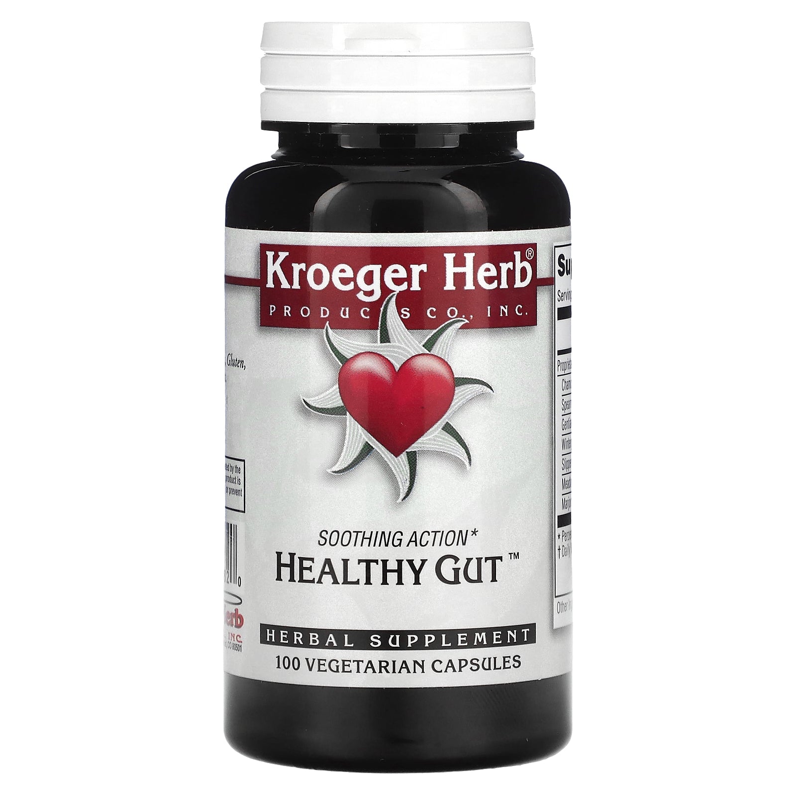 Kroeger Herb Co, Healthy Gut, 100 Vegetarian Capsules