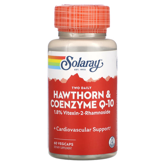 Solaray, Two Daily Hawthorn & Coenzyme Q-10, 60 VegCaps