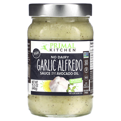 Primal Kitchen, No Dairy Garlic Alfredo Sauce Made With Avocado Oil, 15.5 oz (440 g)