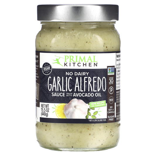 Primal Kitchen, No Dairy Garlic Alfredo Sauce Made With Avocado Oil, 15.5 oz (440 g)