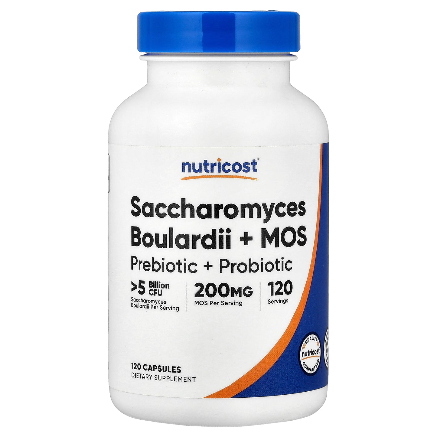 Nutricost, Saccharomyces Boulardii + MOS, 120 Capsules