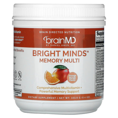 BrainMD, Bright Minds™ Memory Multi, Orange Mango, 5.4 oz (153.6 g)
