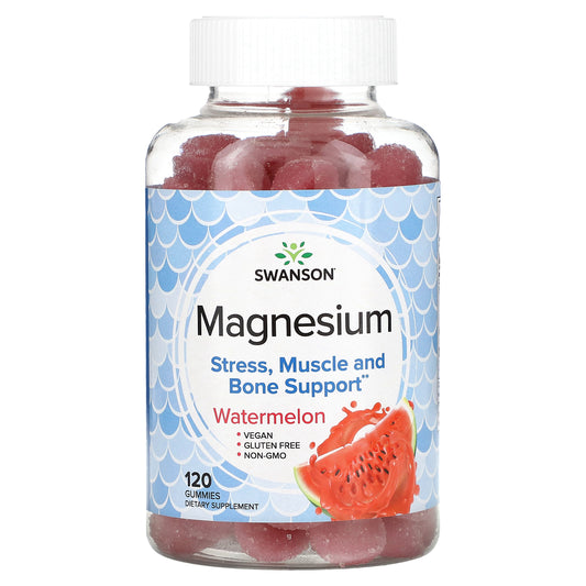 Swanson, Magnesium, Watermelon, 120 Gummies