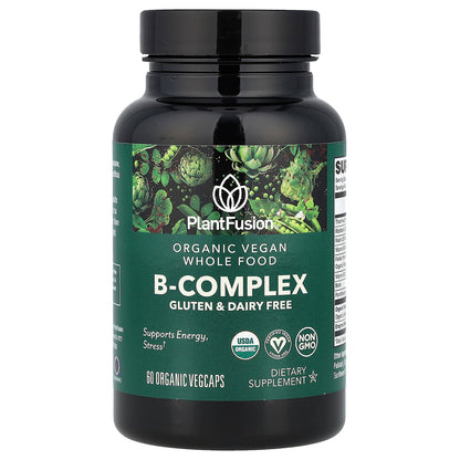 PlantFusion, Organic Vegan B-Complex, 60 Organic VegCaps
